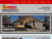 Tablet Screenshot of hobbsiron.com